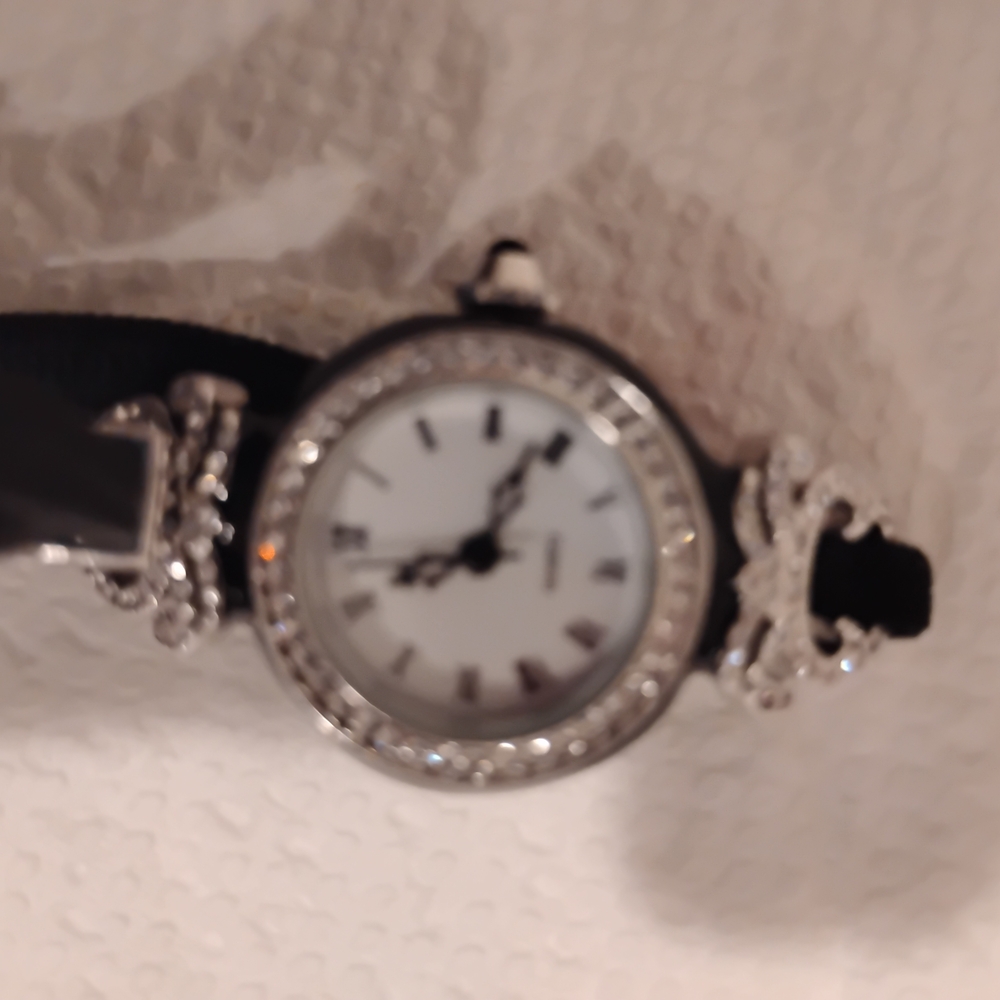 Chic Women's Silver and Black Watch